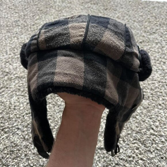 Peter Grimm Hat, Womens One Size Black Faux Fur Lined Bomber Hat, Cotton Lining - Picture 3 of 7